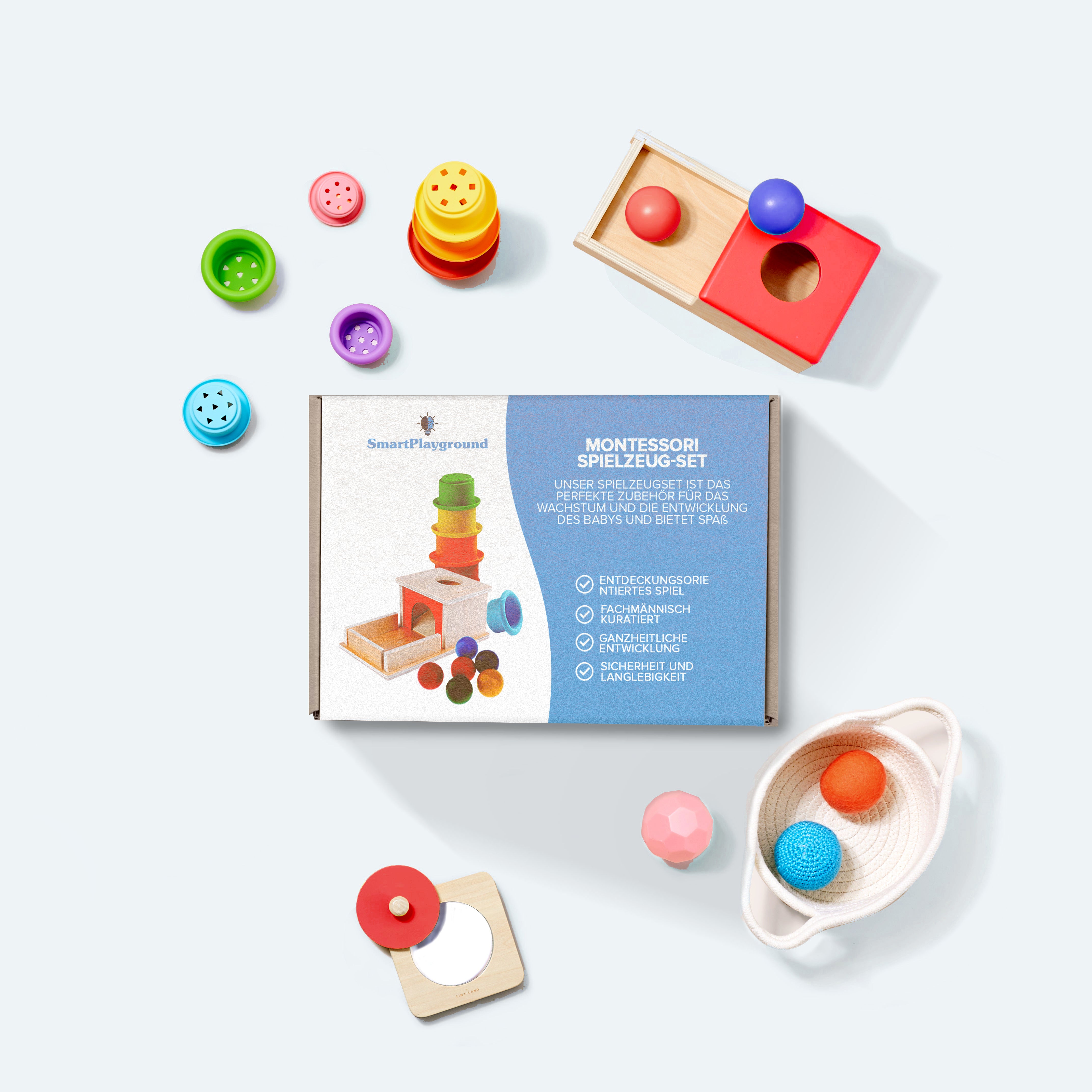 SmartPlayground™ Montessori Spielzeug-Set (6-9 Monate) - SmartPlayground