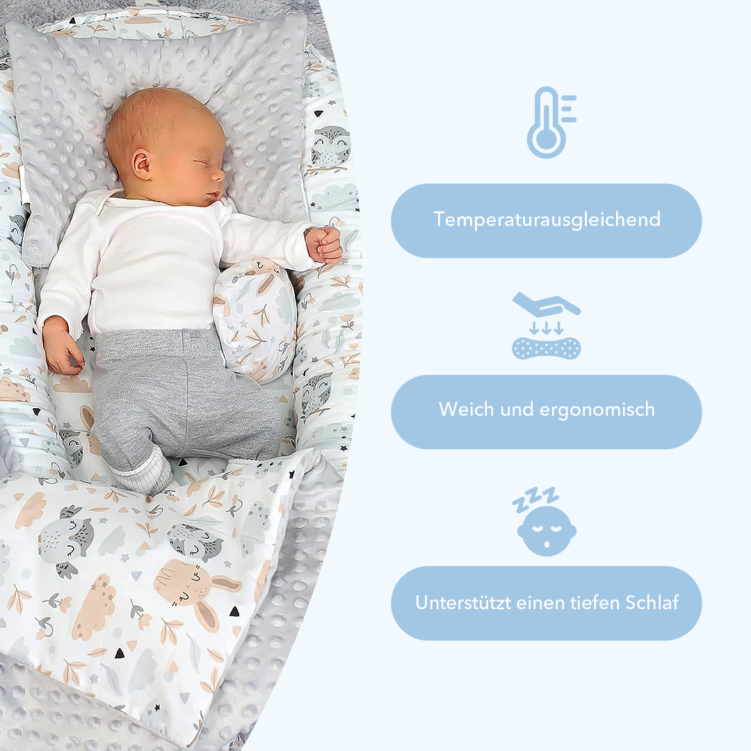 Kuscheliges, tragbares Babynest