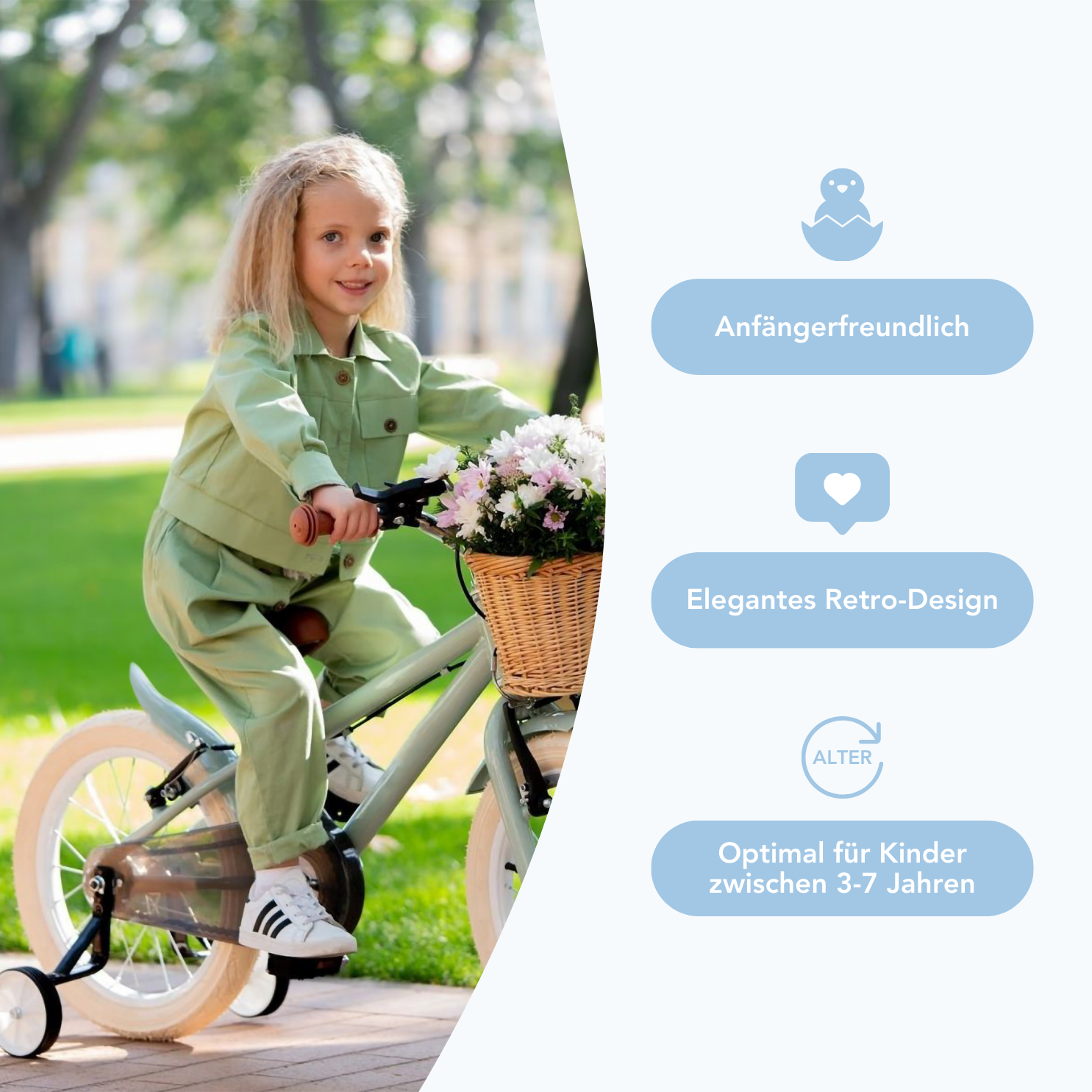 Kinder-Fahrrad mit Stützrädern