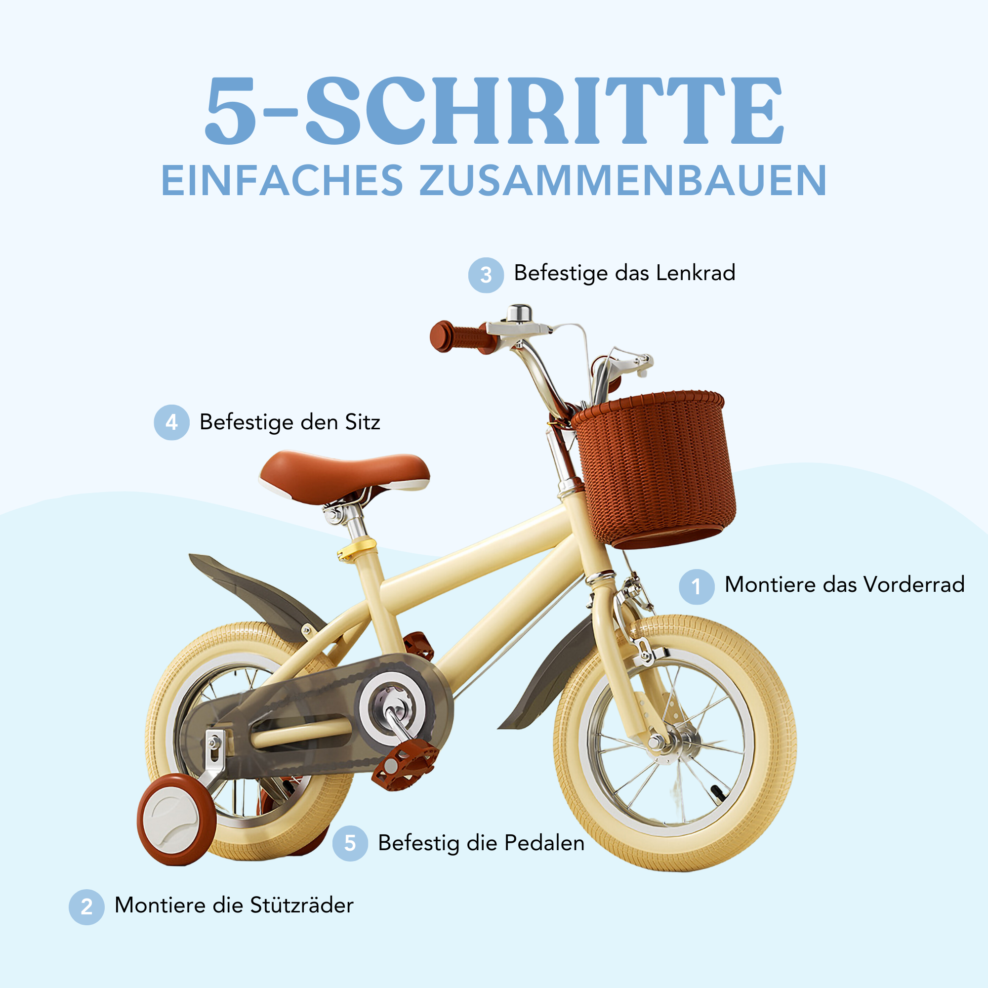 Kinder-Fahrrad mit Stützrädern