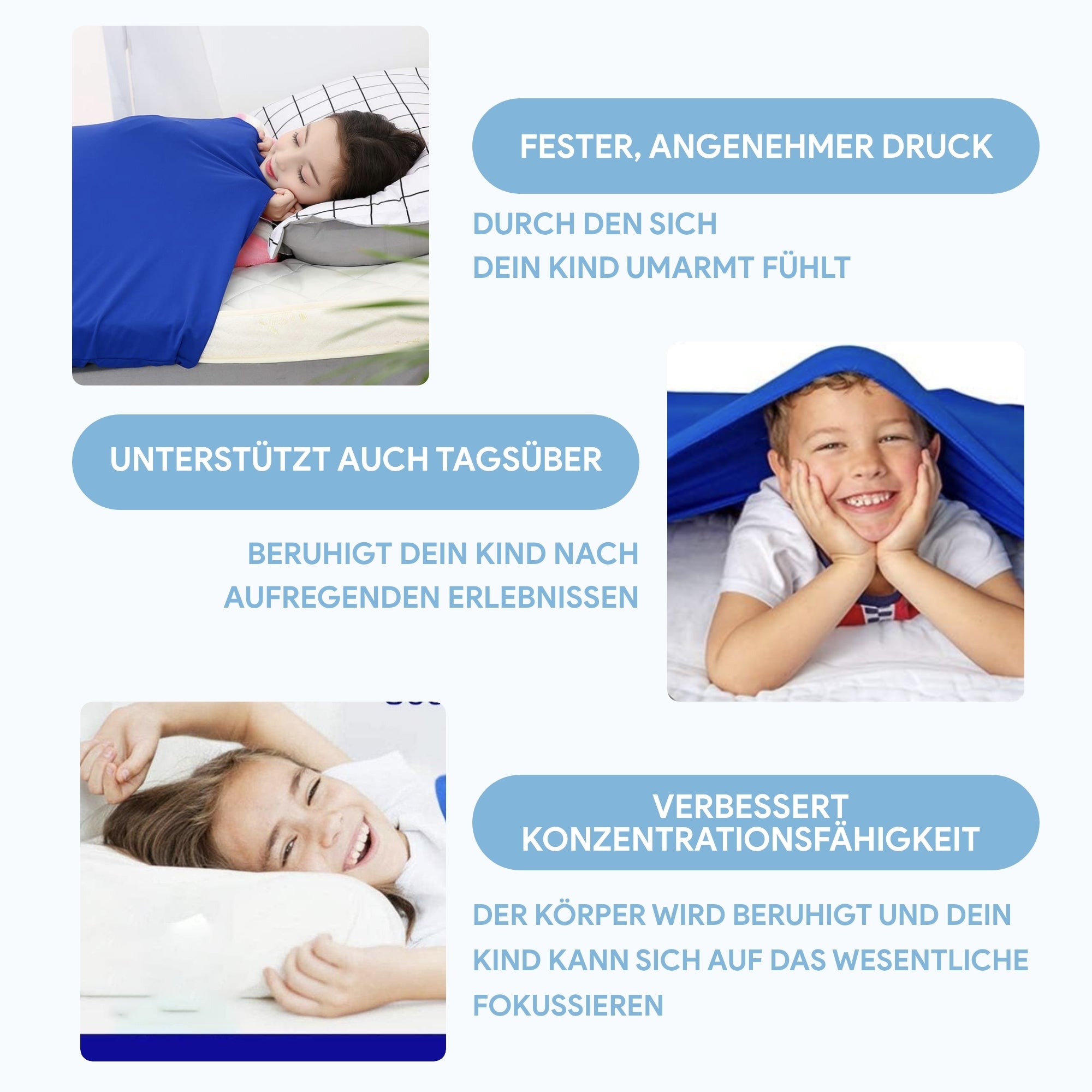 SensorySleep™ Sensorische Kompressionsdecke für Kinder - SmartPlayground