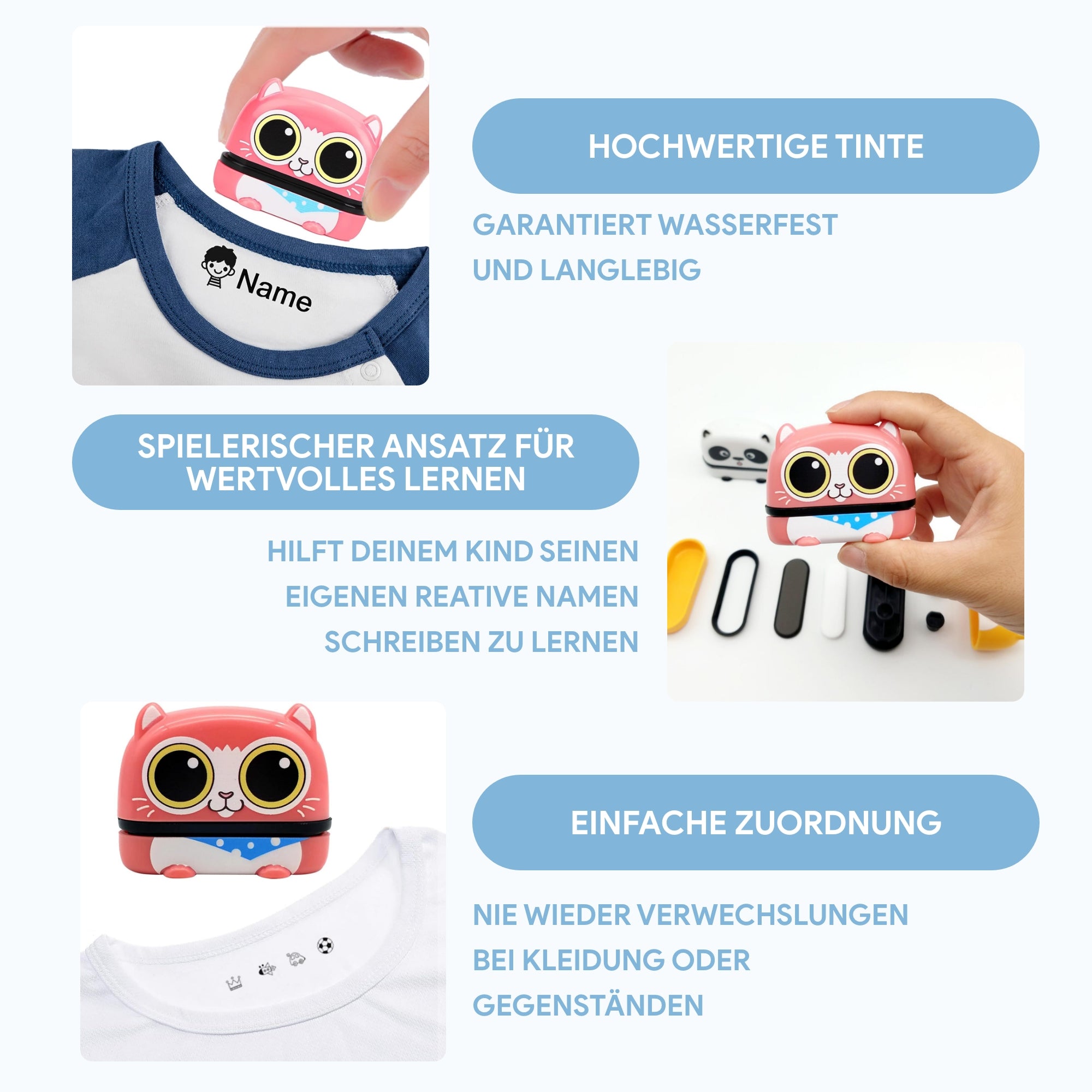 SmartPlayground™ Wasserfester Namensstempel für Kinder - SmartPlayground