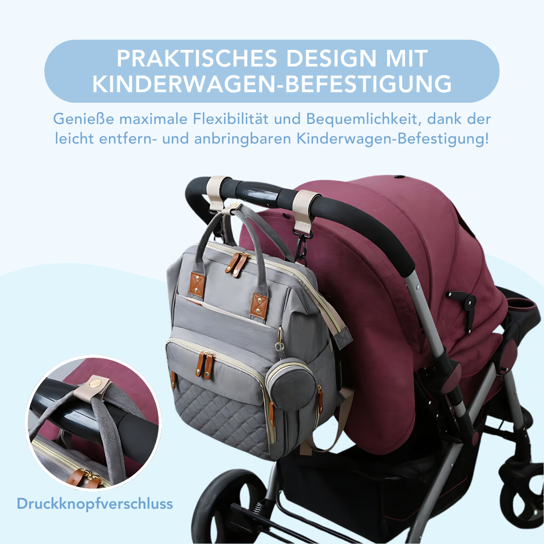 Premium Wickeltasche mit Rucksack