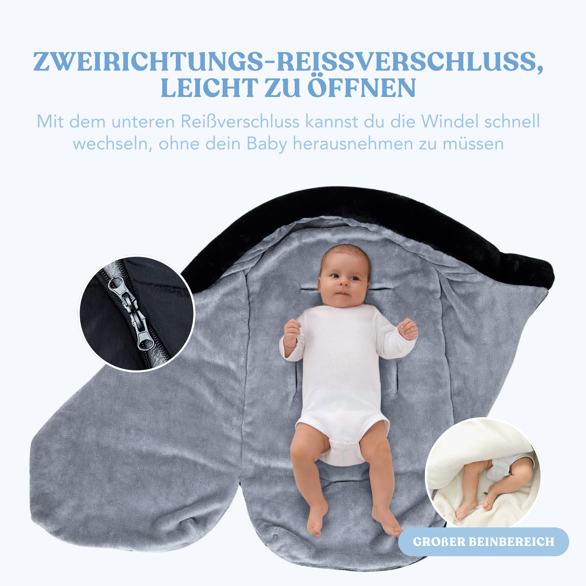 Flauschiger Fußsack