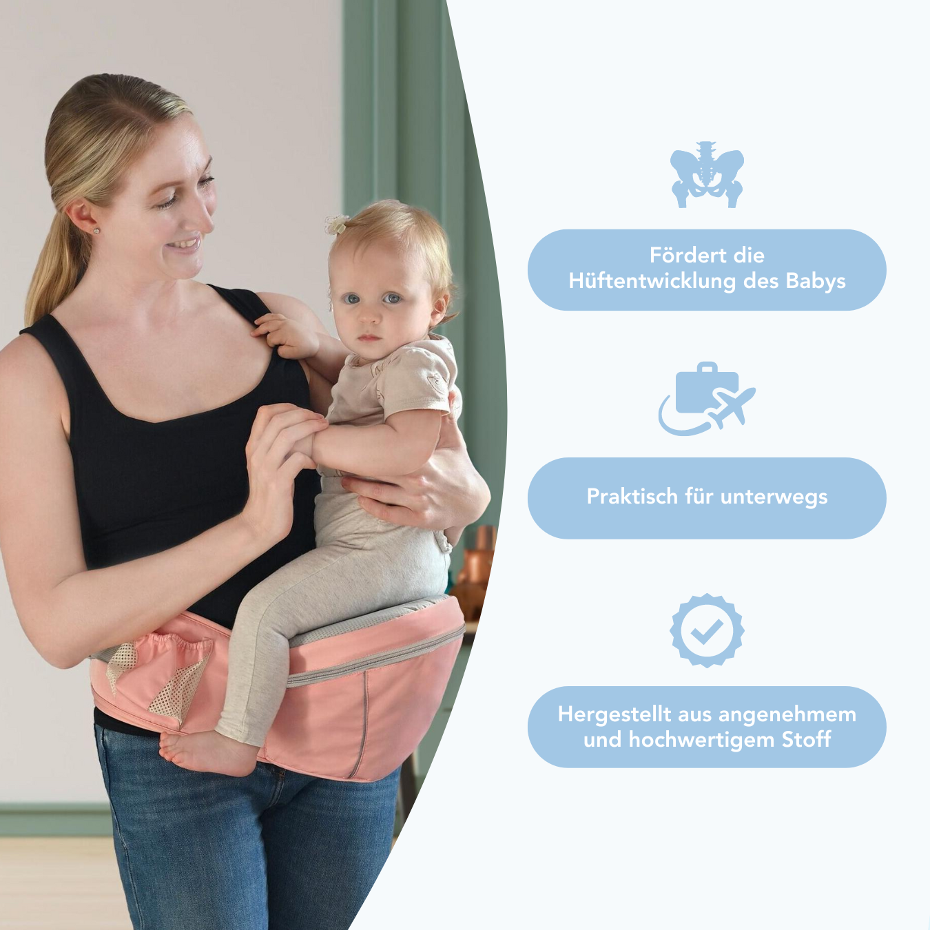 BabyCarrier™ 2.0 - Komfortable Baby-Hüfttrage