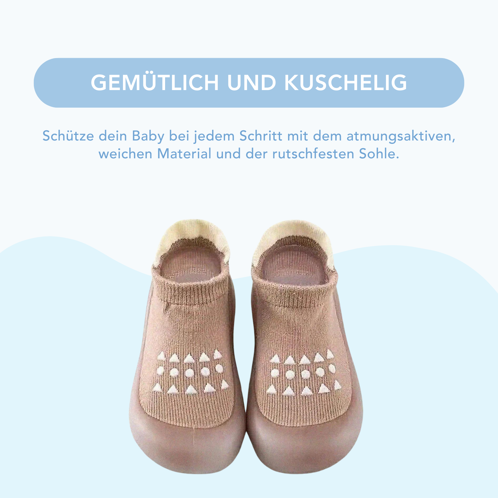 Babyschuhe mit rutschfester Sohle